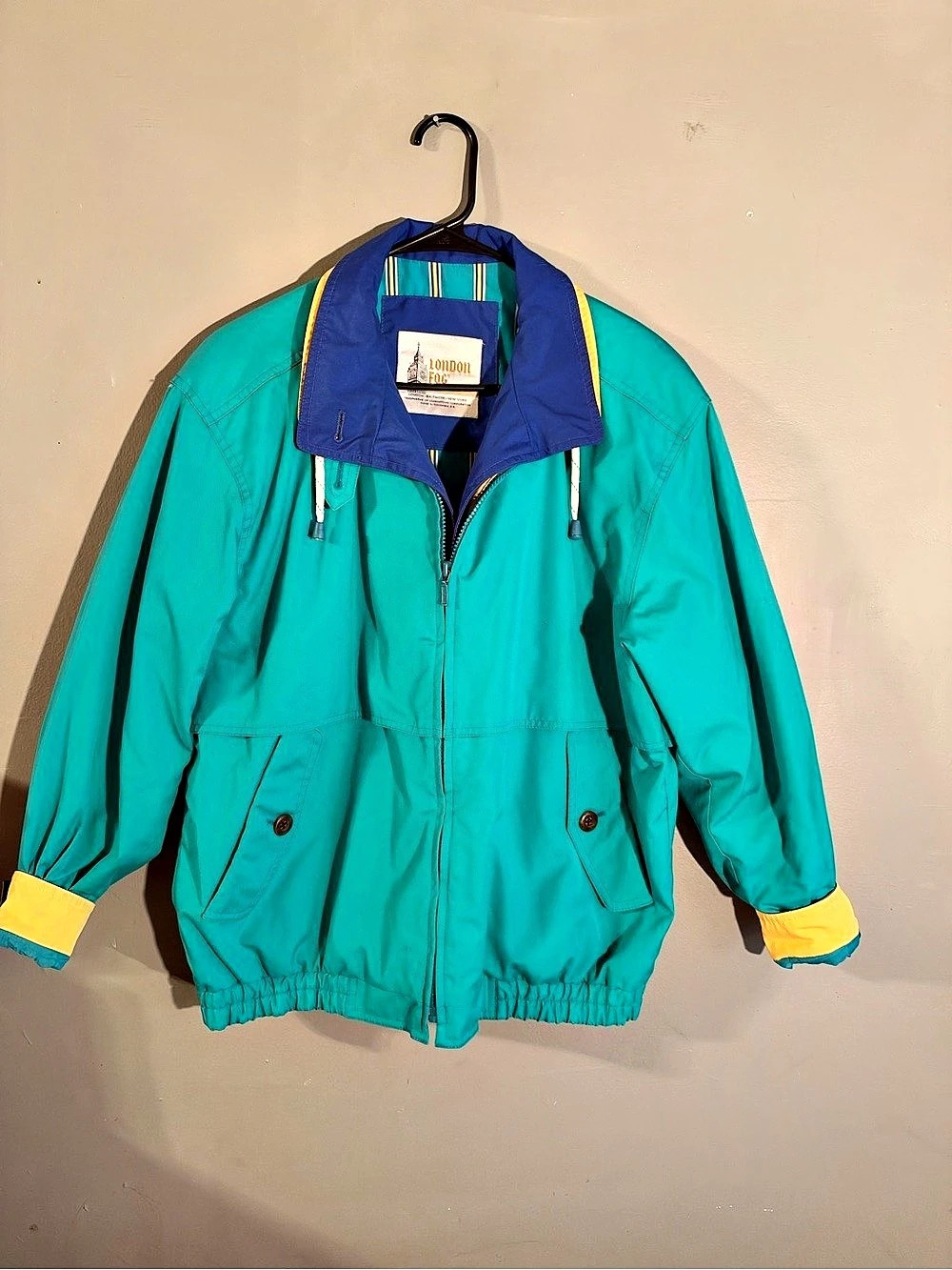 London Fog Vintage Colorblock Windbreaker Jacket Medium